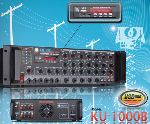MUSIC KU 750B Power Mixer Line Voltage