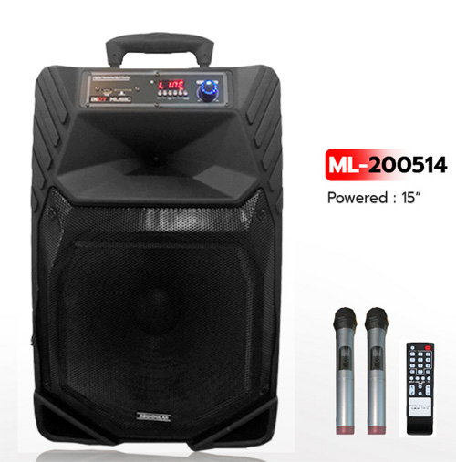 SOUNDMILAN ลำโพงล้อลาก 15 นิ้ว SOUNDMILAN ML 200514 Portable Amplifier With Speaker