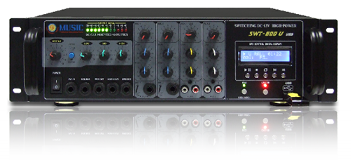 Music Sound STW 400U  เครื่องขยายเสียงติดรถยนต์ 400 วัตต์ USB Mobile Power Amplifier 